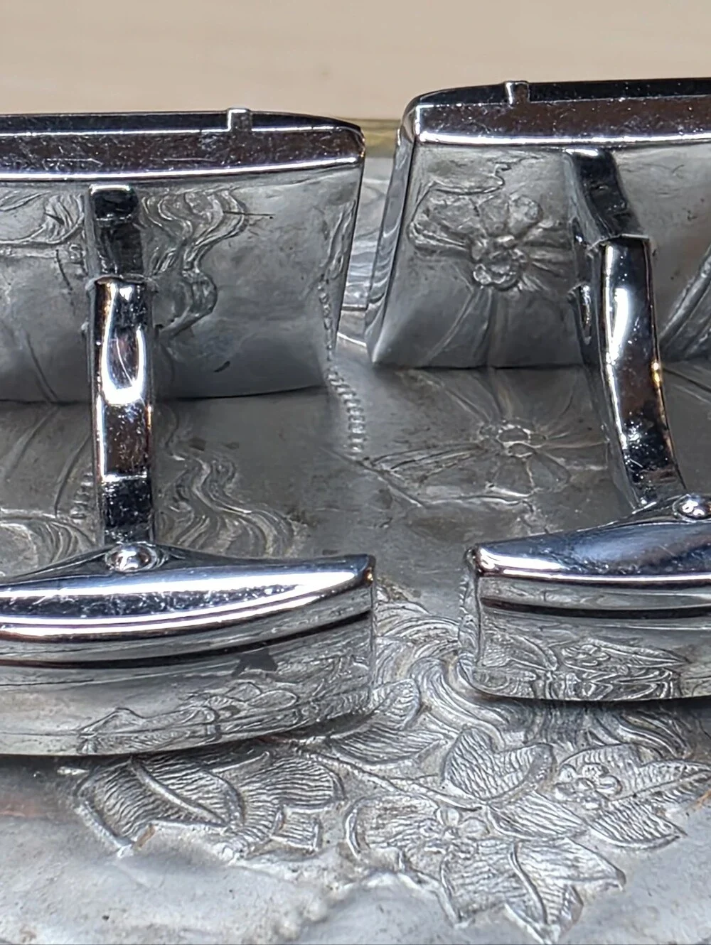Pop Art Cufflinks Vintage Silver Stars Designer Cuff link Jewelry
